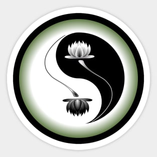 lotus yin yang Sticker